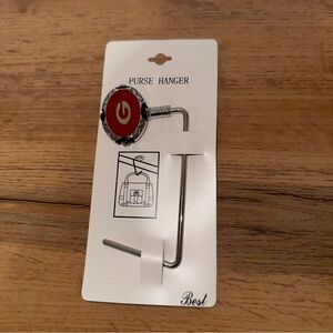 NWT Red and Silver Purse Hanger with the letter G